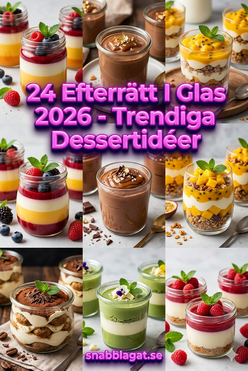 24 Efterrätt I Glas 2026 - Trendiga Dessertidéer