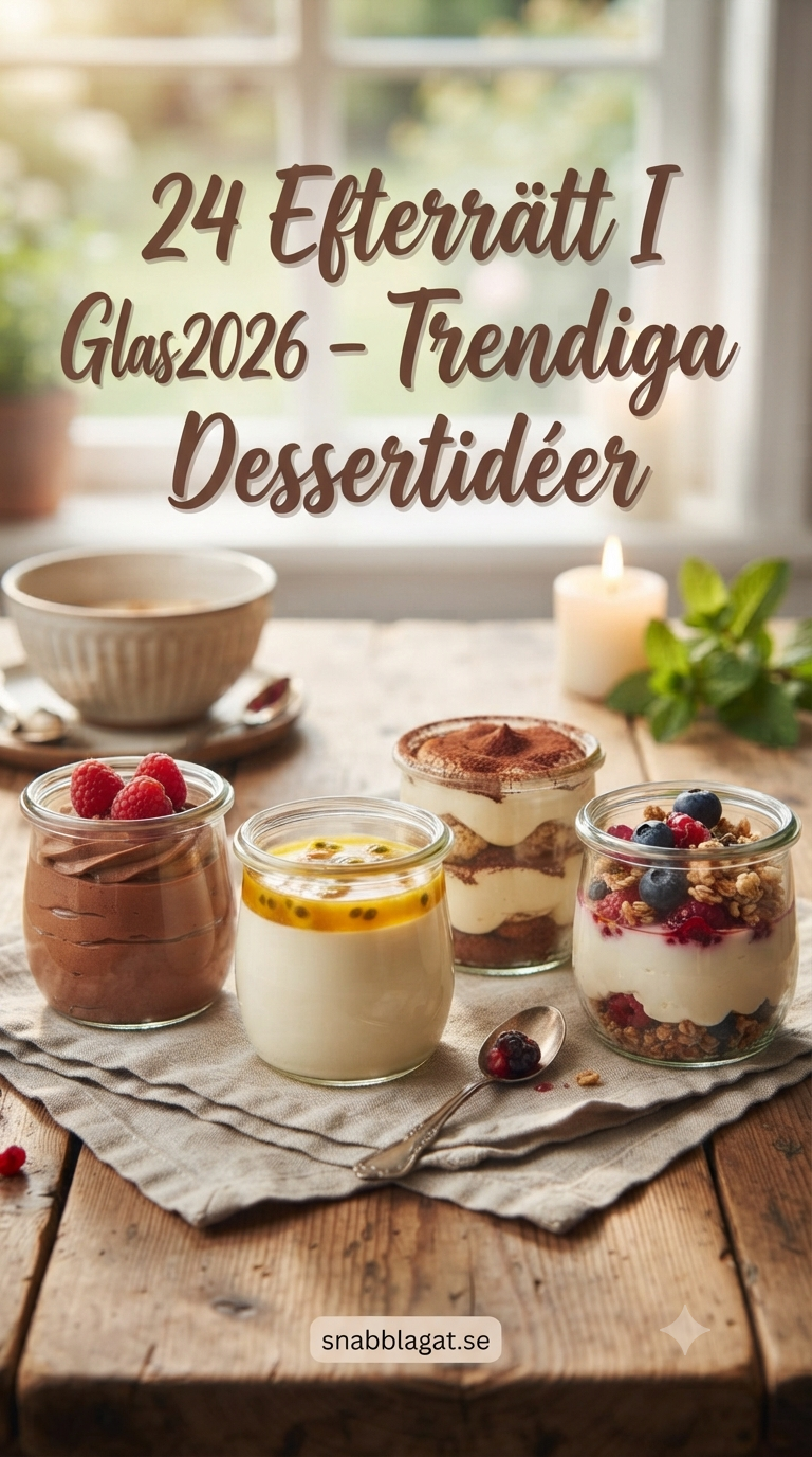 24 Efterrätt I Glas 2026 - Trendiga Dessertidéer