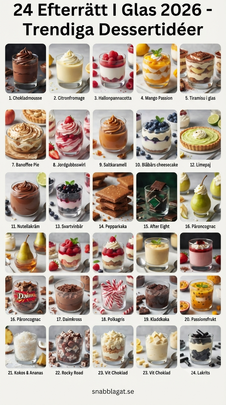 24 Efterrätt I Glas 2026 - Trendiga Dessertidéer