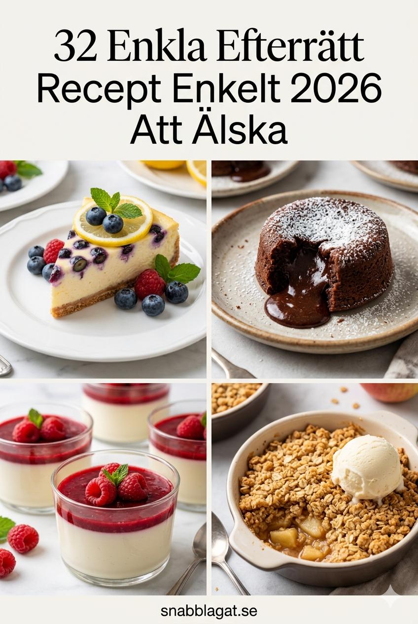 32 Enkla Efterrätt Recept Enkelt 2026 Att Älska