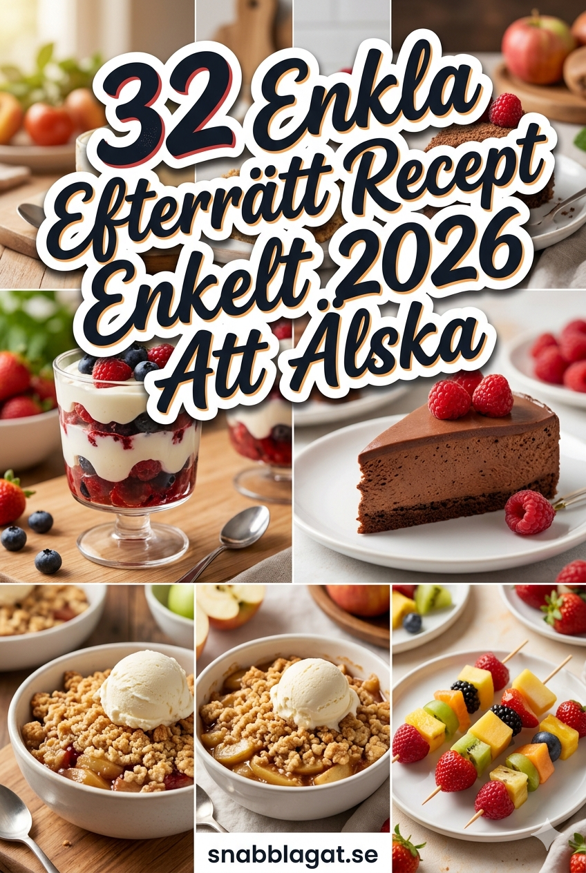 32 Enkla Efterrätt Recept Enkelt 2026 Att Älska