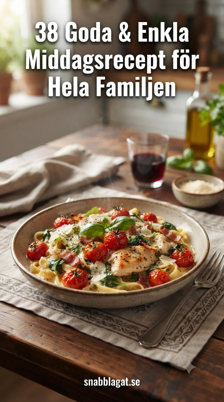 38 Goda & Enkla Middagsrecept för Hela Familjen