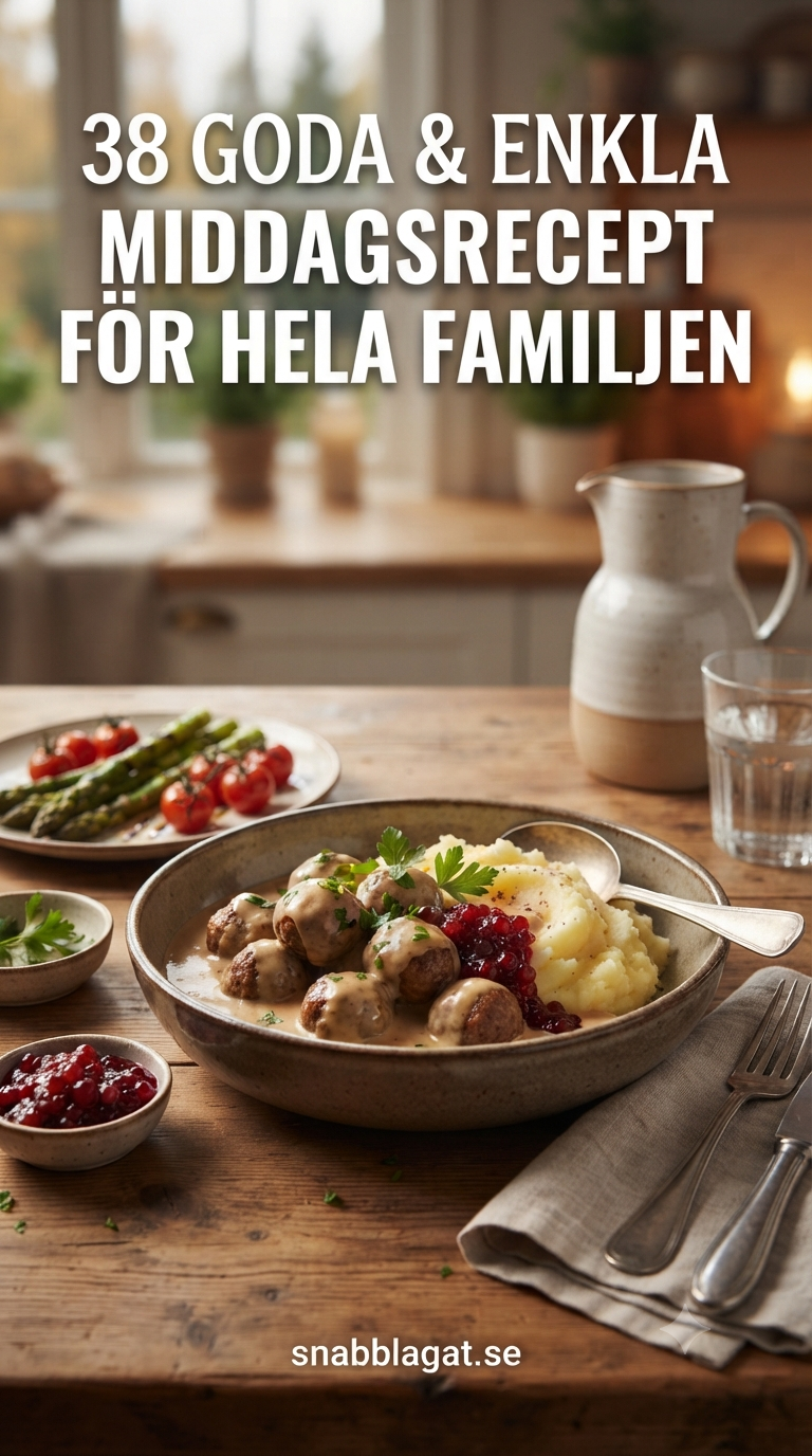 38 Goda & Enkla Middagsrecept för Hela Familjen