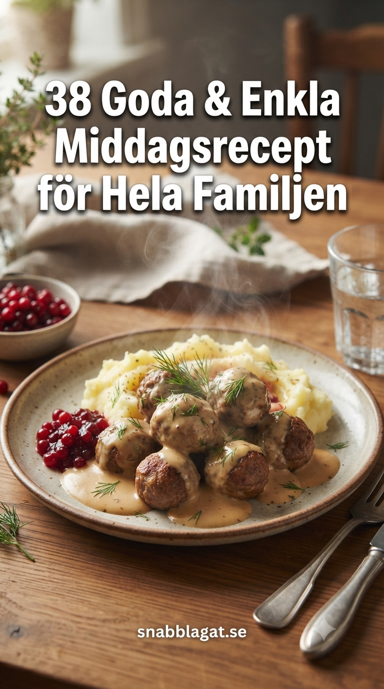 38 Goda & Enkla Middagsrecept för Hela Familjen