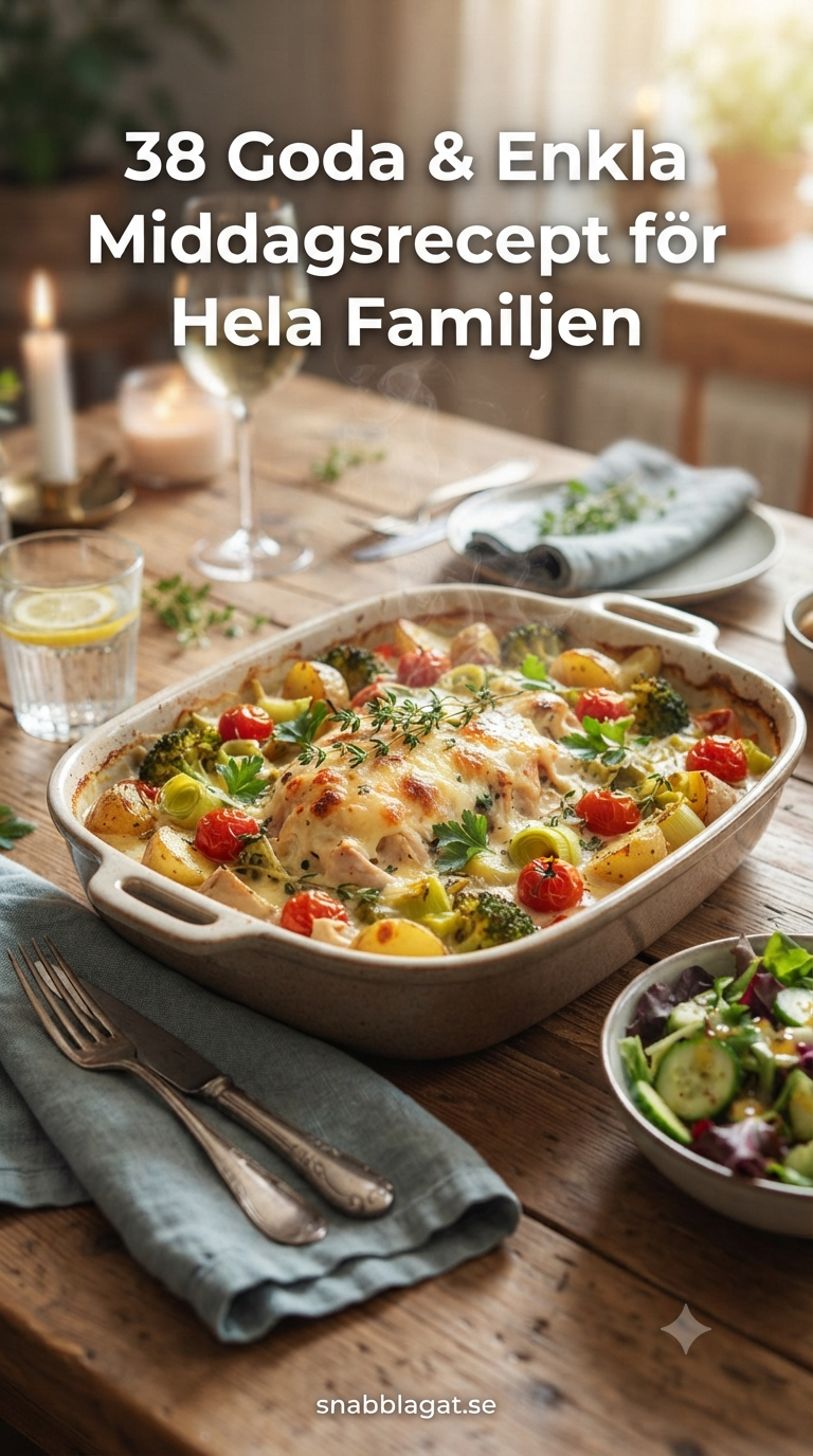 38 Goda & Enkla Middagsrecept för Hela Familjen