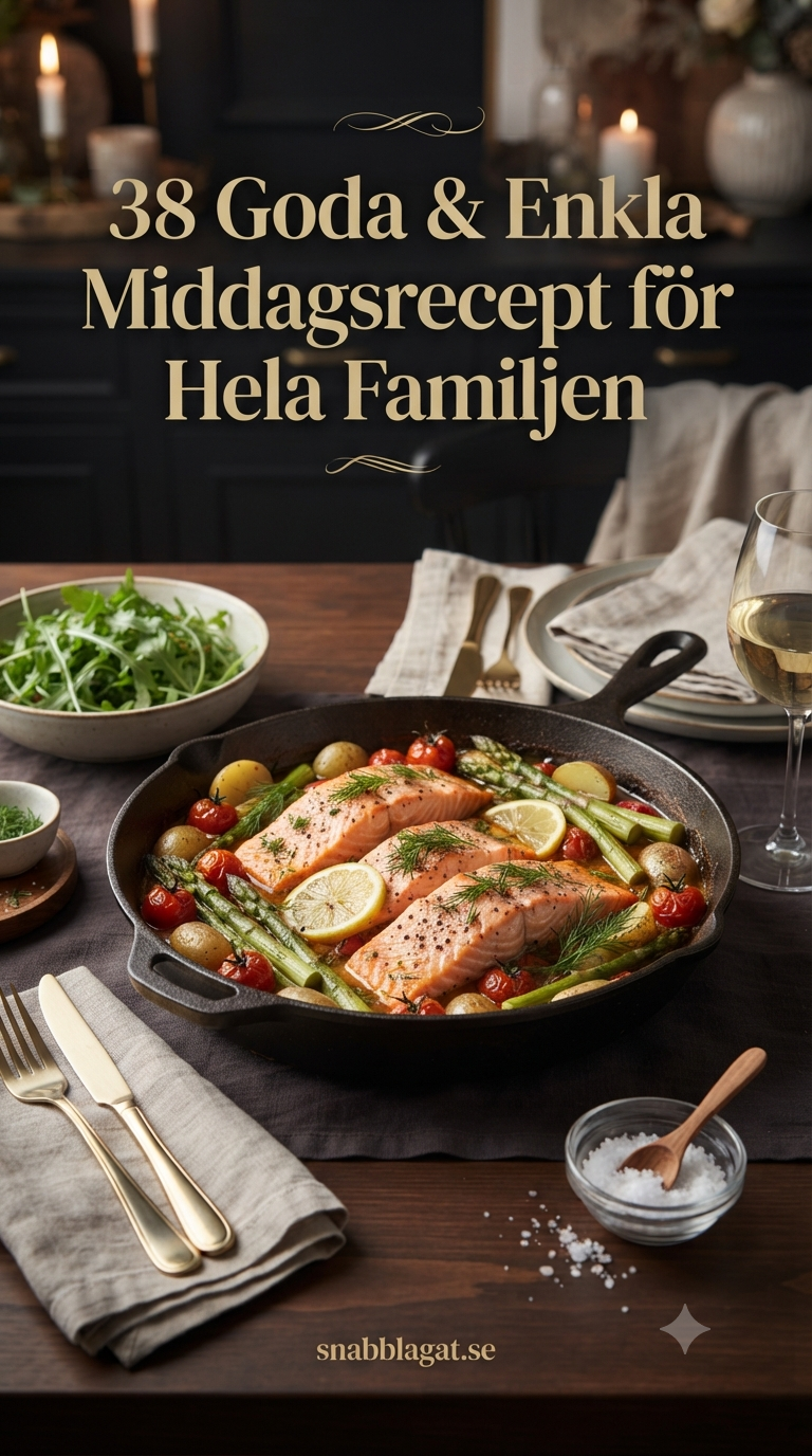 38 Goda & Enkla Middagsrecept för Hela Familjen