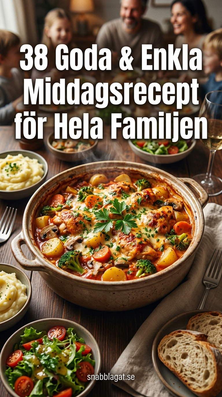38 Goda & Enkla Middagsrecept för Hela Familjen