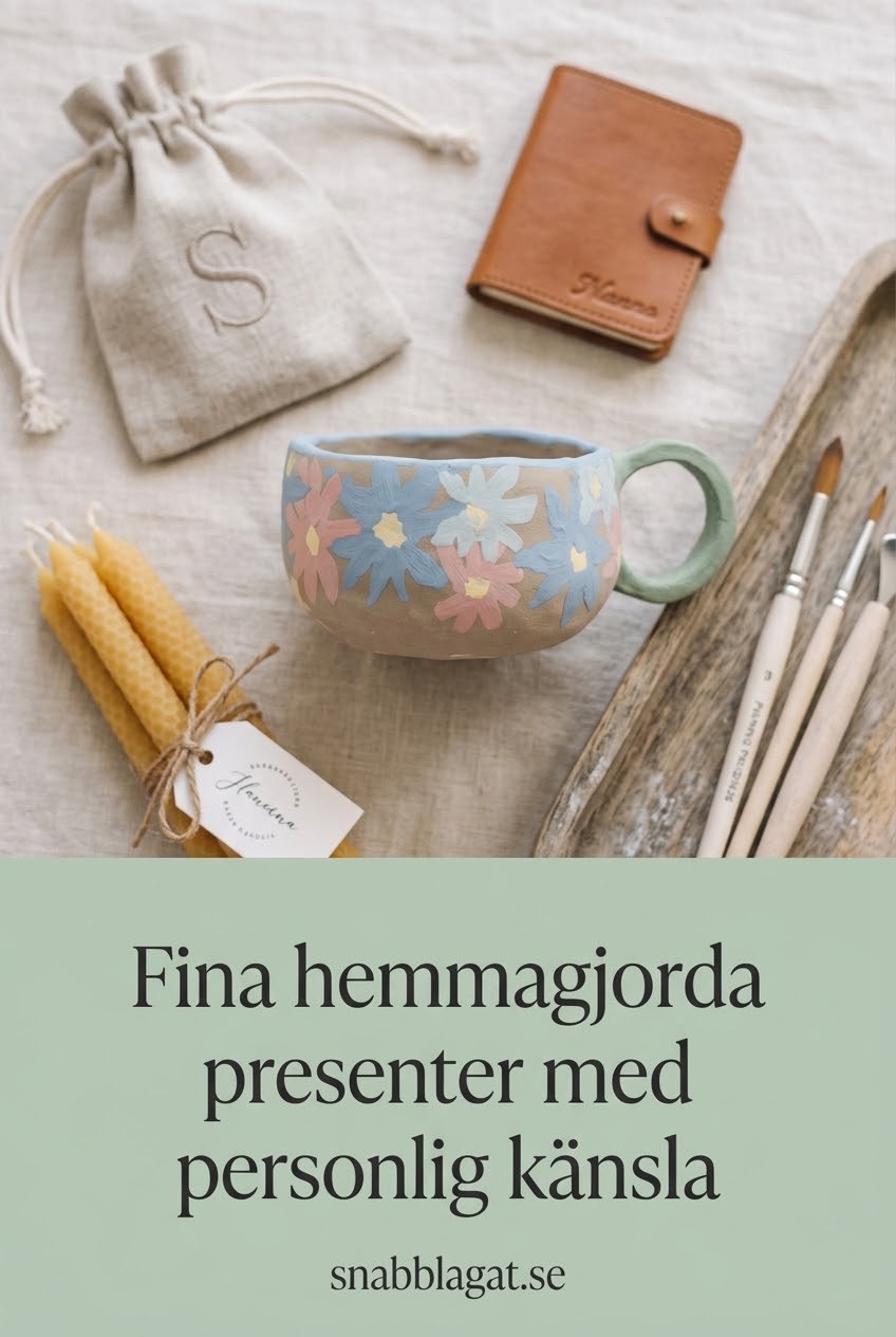 Fina hemmagjorda presenter med personlig känsla
