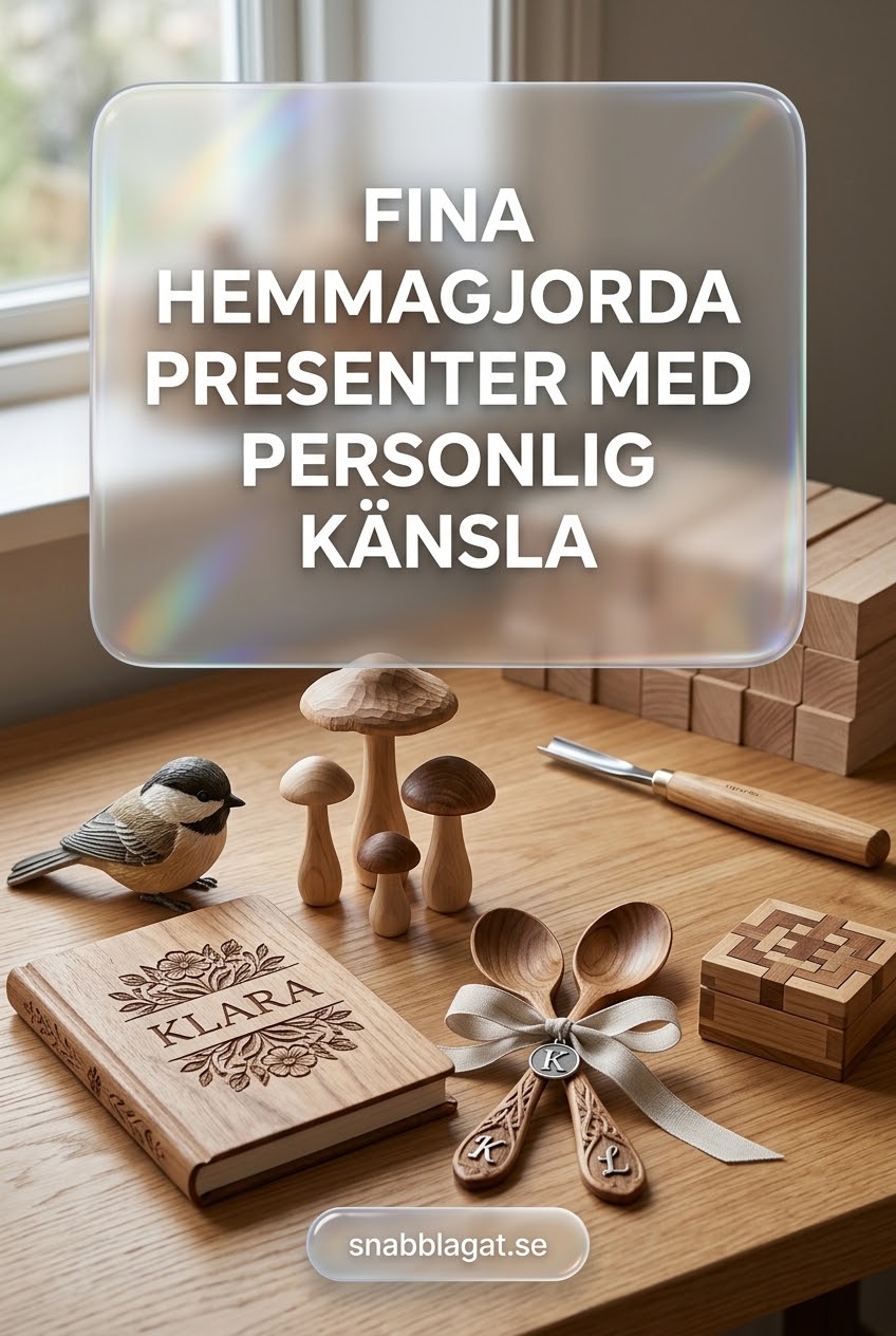 Fina hemmagjorda presenter med personlig känsla