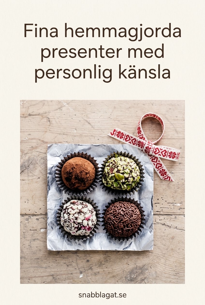 Fina hemmagjorda presenter med personlig känsla
