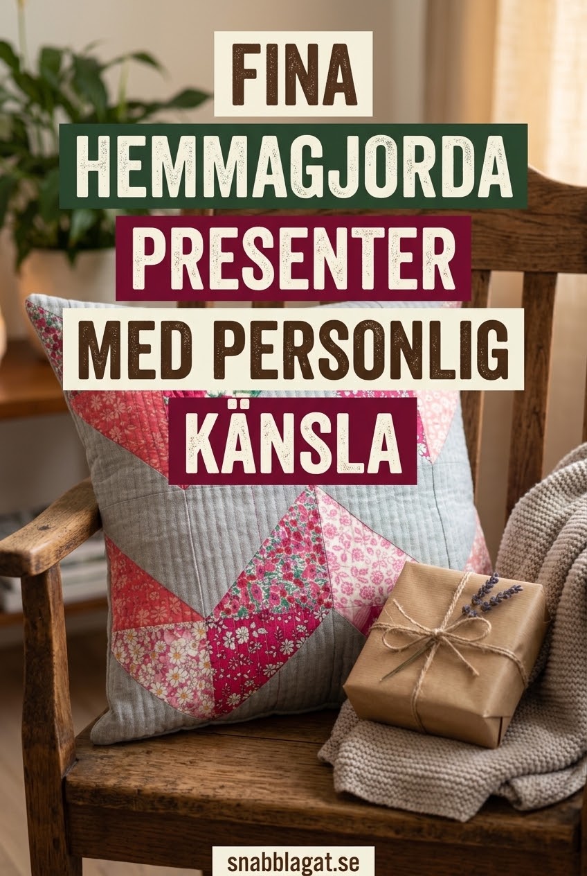 Fina hemmagjorda presenter med personlig känsla
