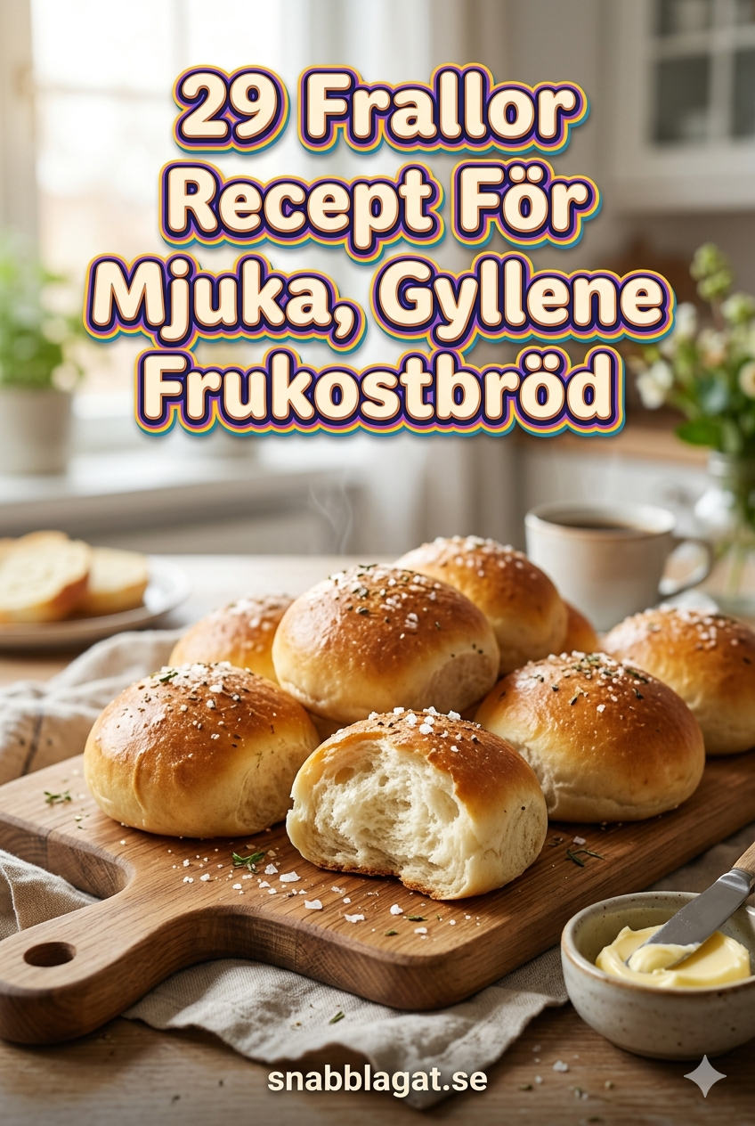 29 Frallor Recept För Mjuka, Gyllene Frukostbröd