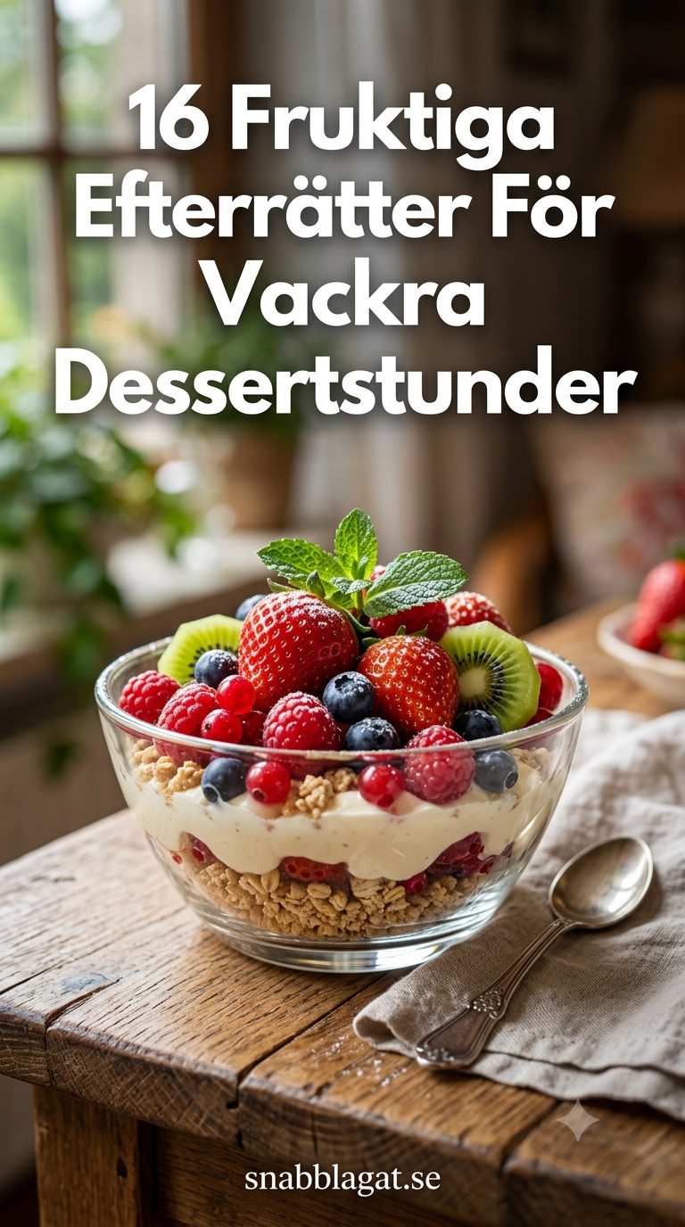16 Fruktiga Efterrätter För Vackra Dessertstunder