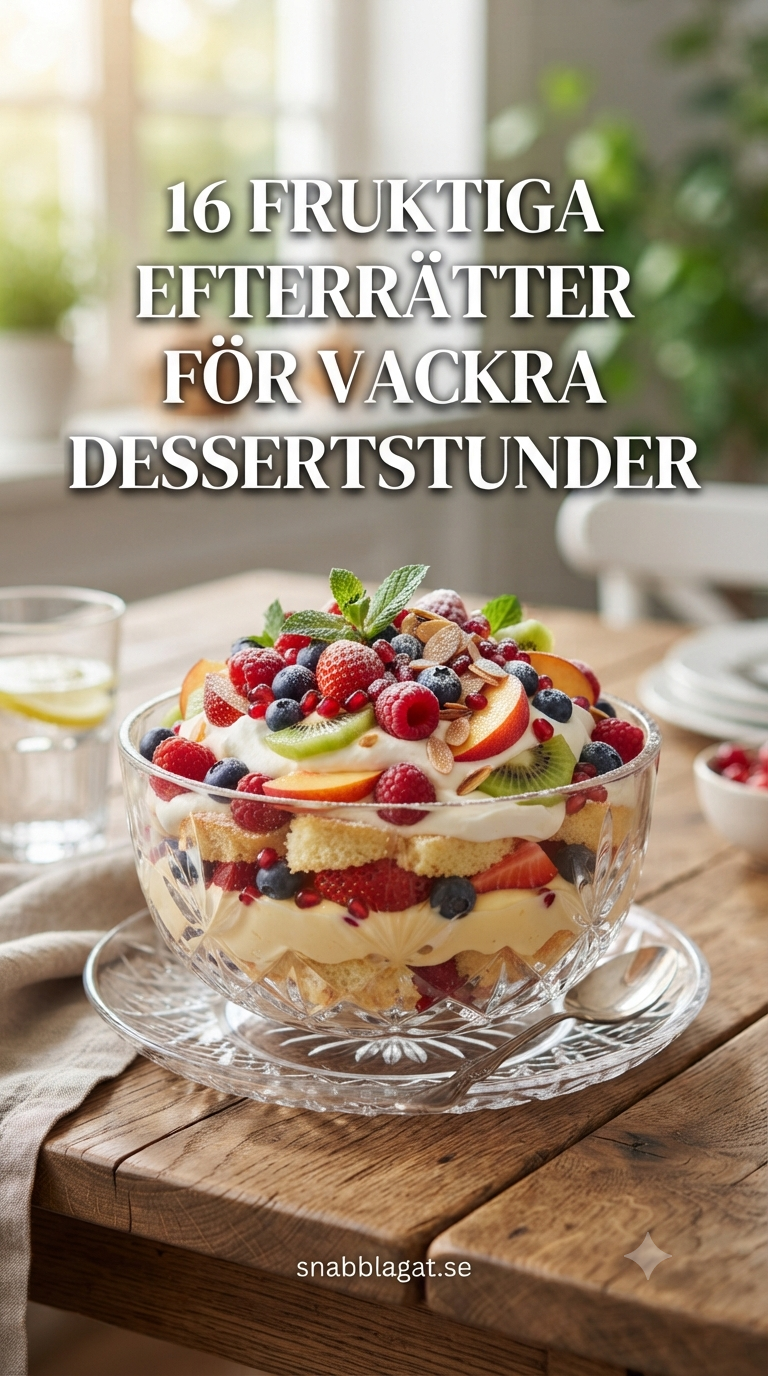 16 Fruktiga Efterrätter För Vackra Dessertstunder
