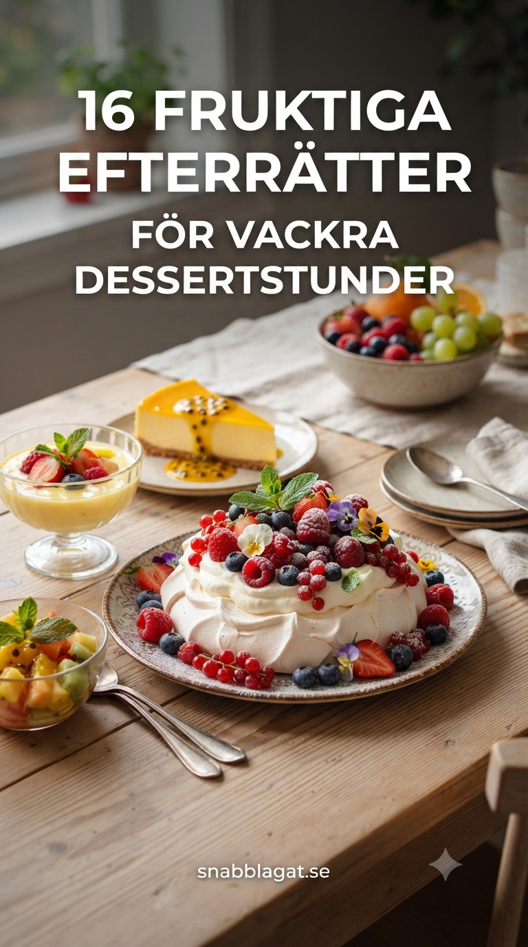 16 Fruktiga Efterrätter För Vackra Dessertstunder