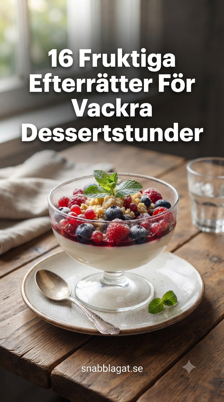16 Fruktiga Efterrätter För Vackra Dessertstunder
