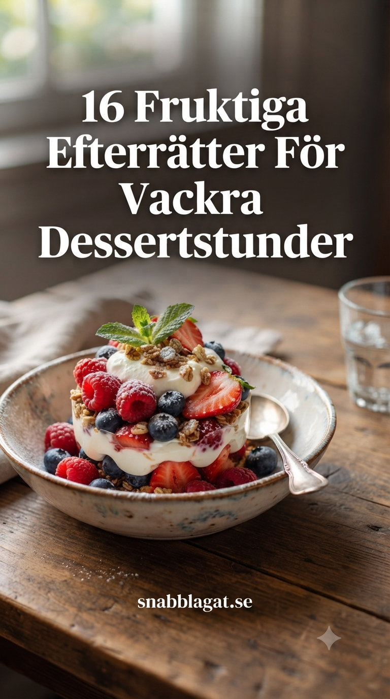 16 Fruktiga Efterrätter För Vackra Dessertstunder