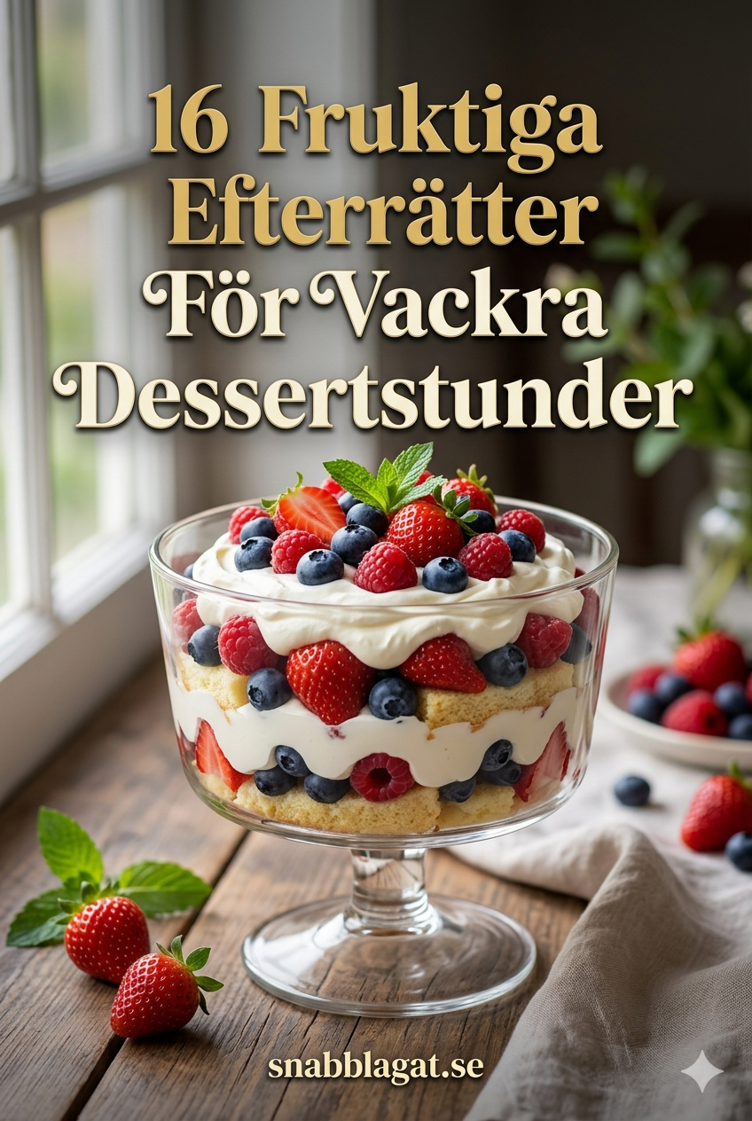 16 Fruktiga Efterrätter För Vackra Dessertstunder