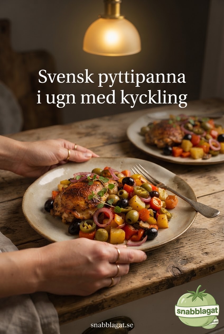 Svensk pyttipanna i ugn med kyckling