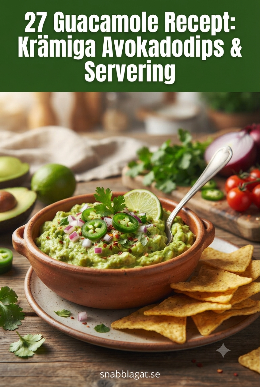 27 Guacamole Recept: Krämiga Avokadodips & Servering