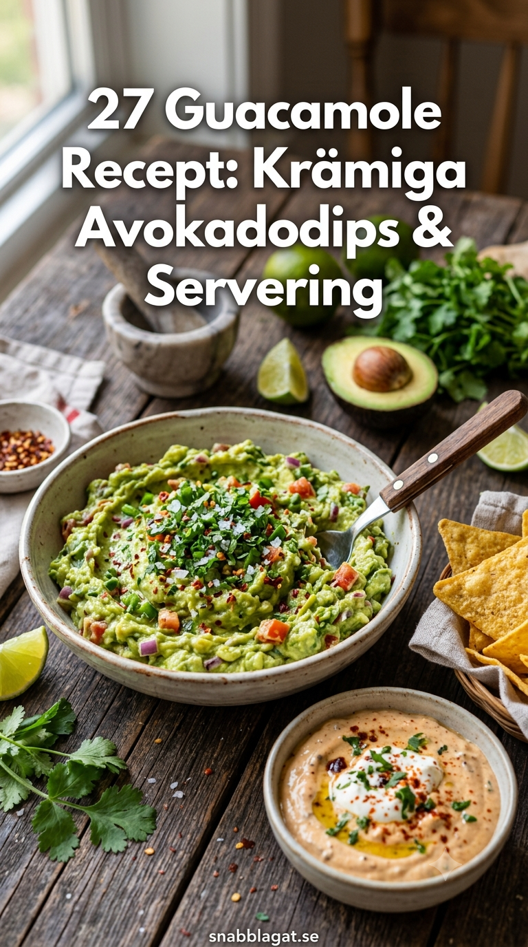 27 Guacamole Recept: Krämiga Avokadodips & Servering