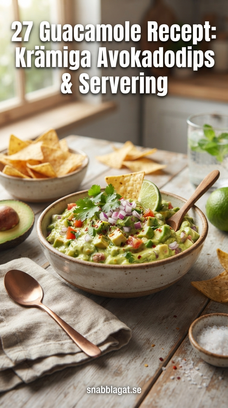 27 Guacamole Recept: Krämiga Avokadodips & Servering