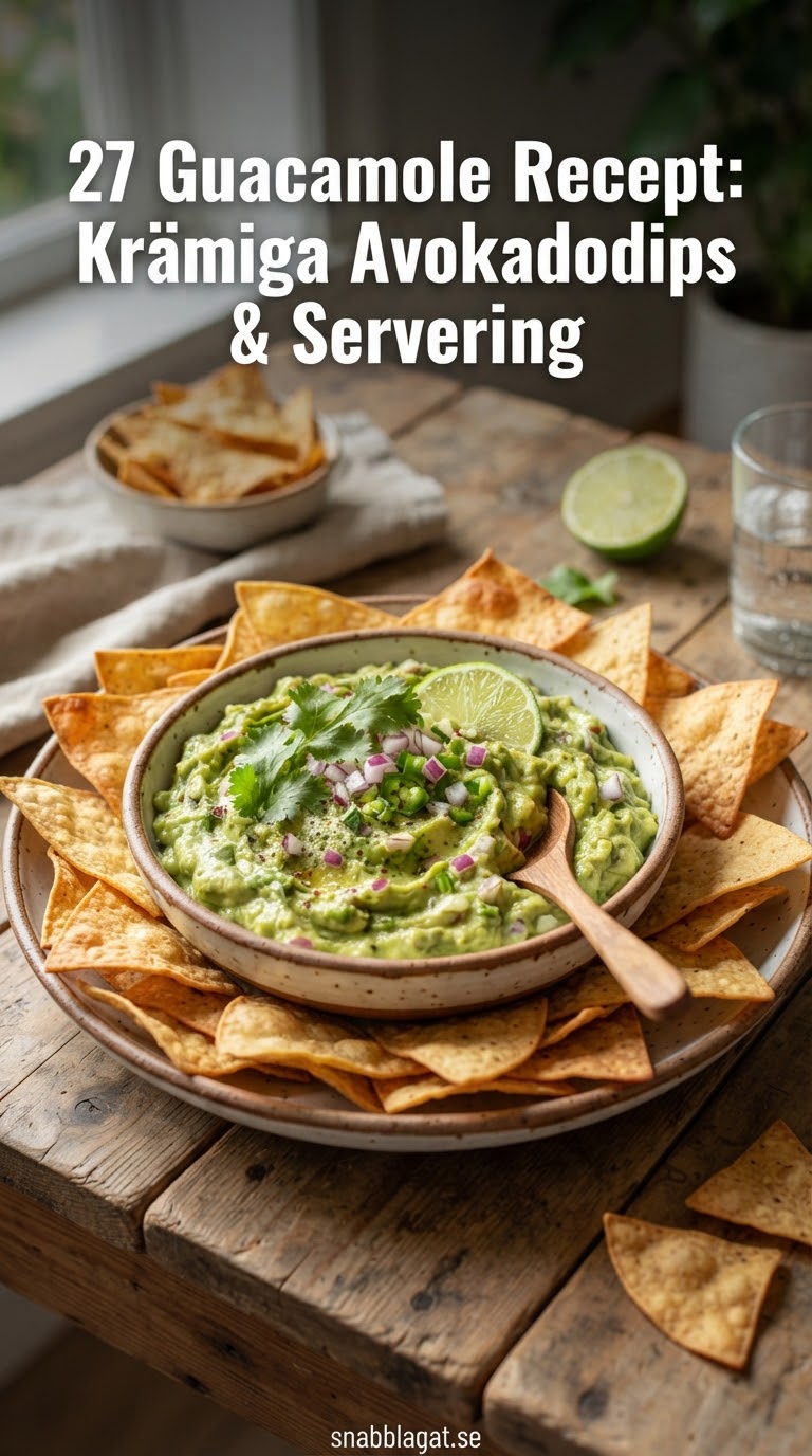 27 Guacamole Recept: Krämiga Avokadodips & Servering