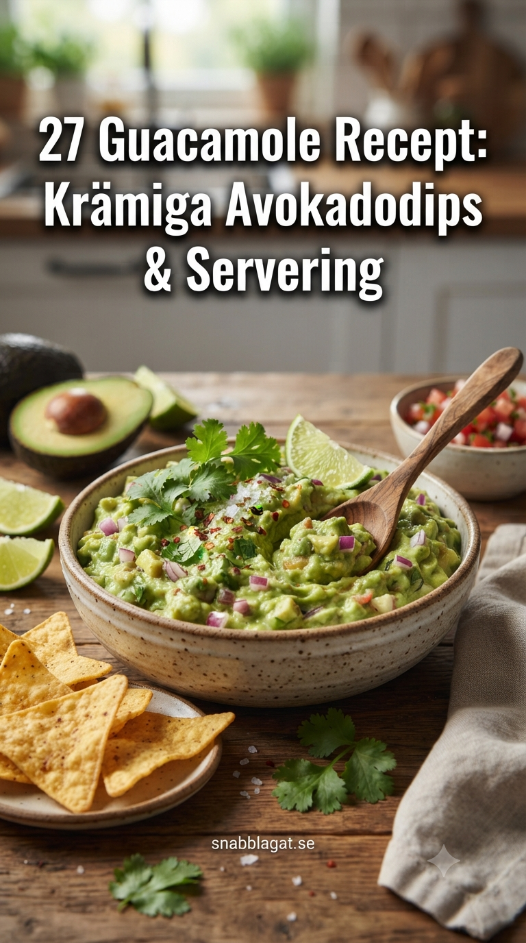 27 Guacamole Recept: Krämiga Avokadodips & Servering
