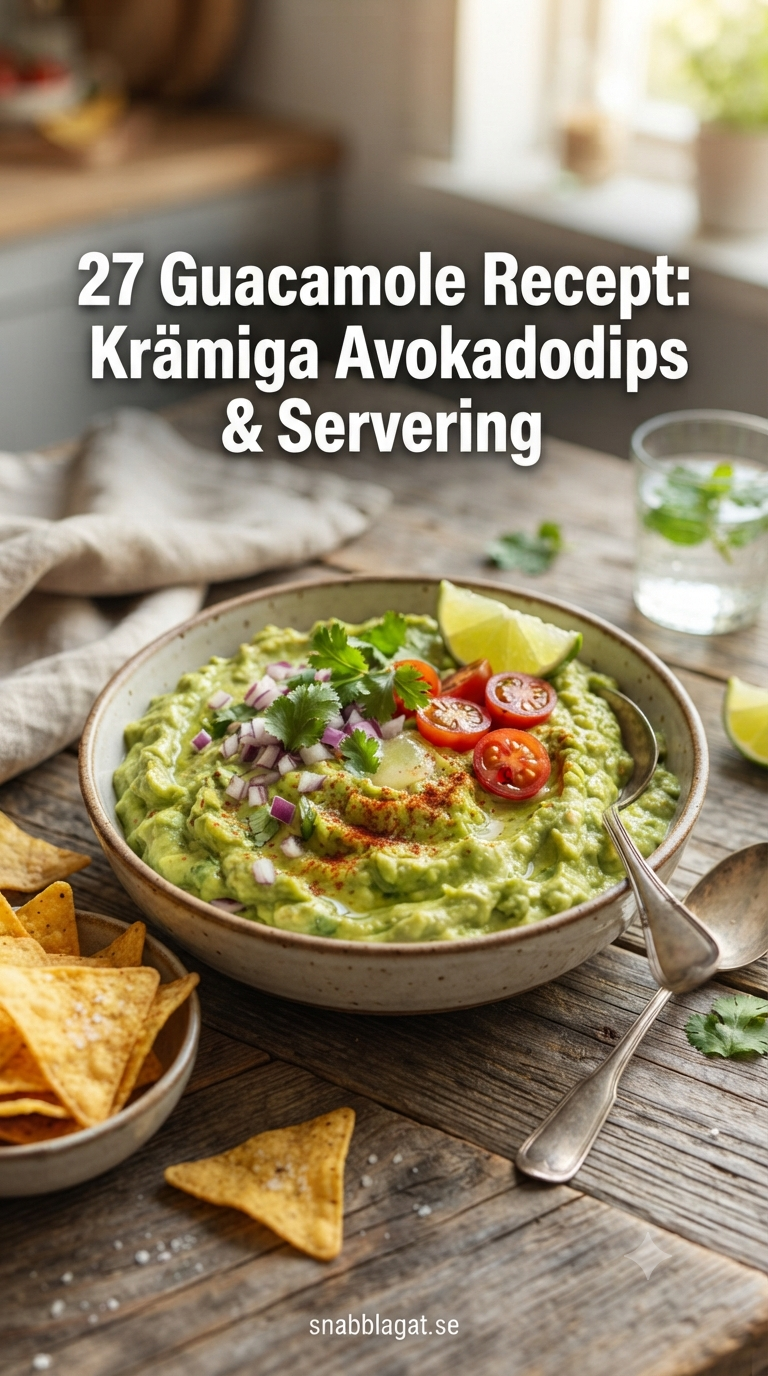 27 Guacamole Recept: Krämiga Avokadodips & Servering