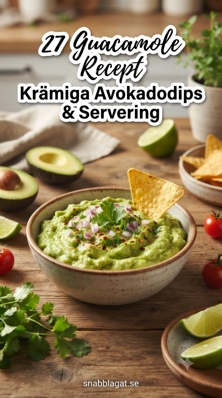 27 Guacamole Recept: Krämiga Avokadodips & Servering
