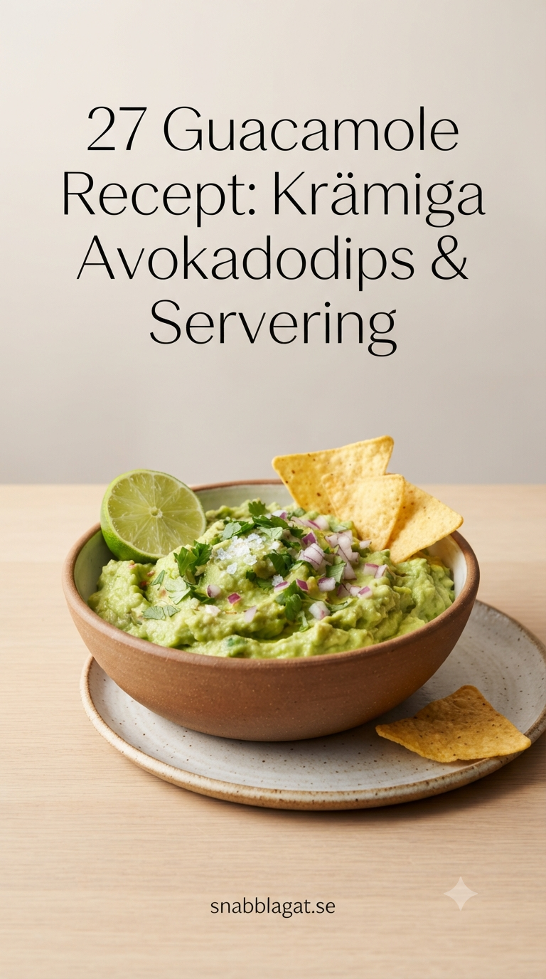 27 Guacamole Recept: Krämiga Avokadodips & Servering