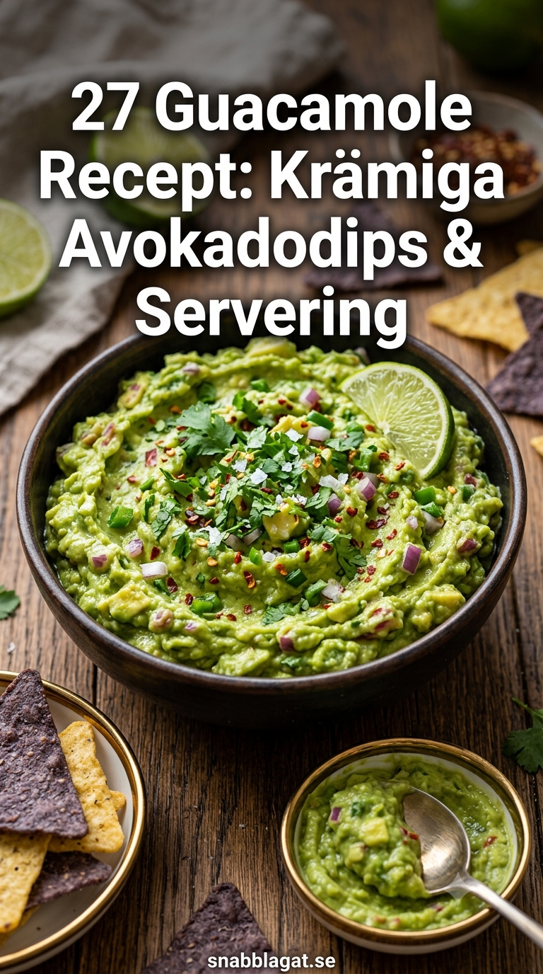 27 Guacamole Recept: Krämiga Avokadodips & Servering