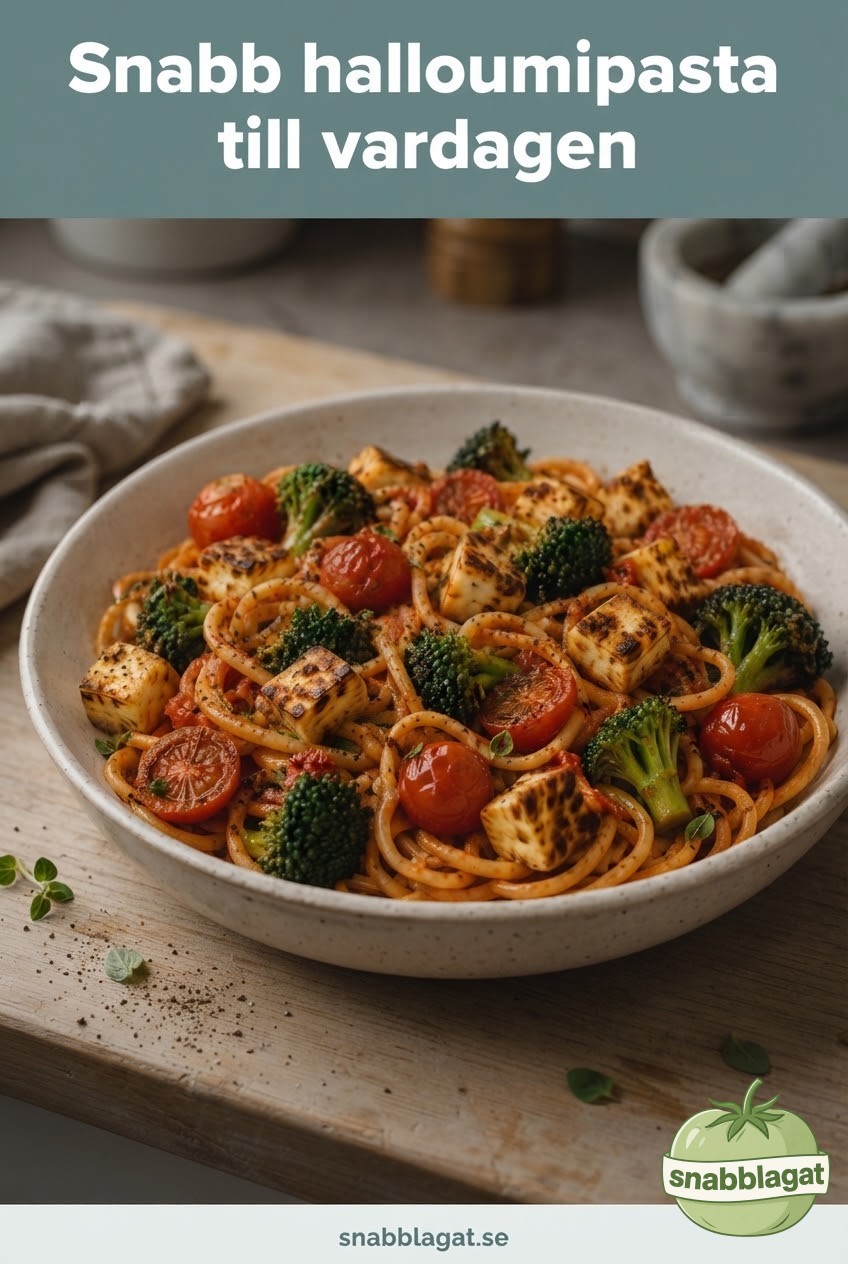 Snabb halloumipasta till vardagen