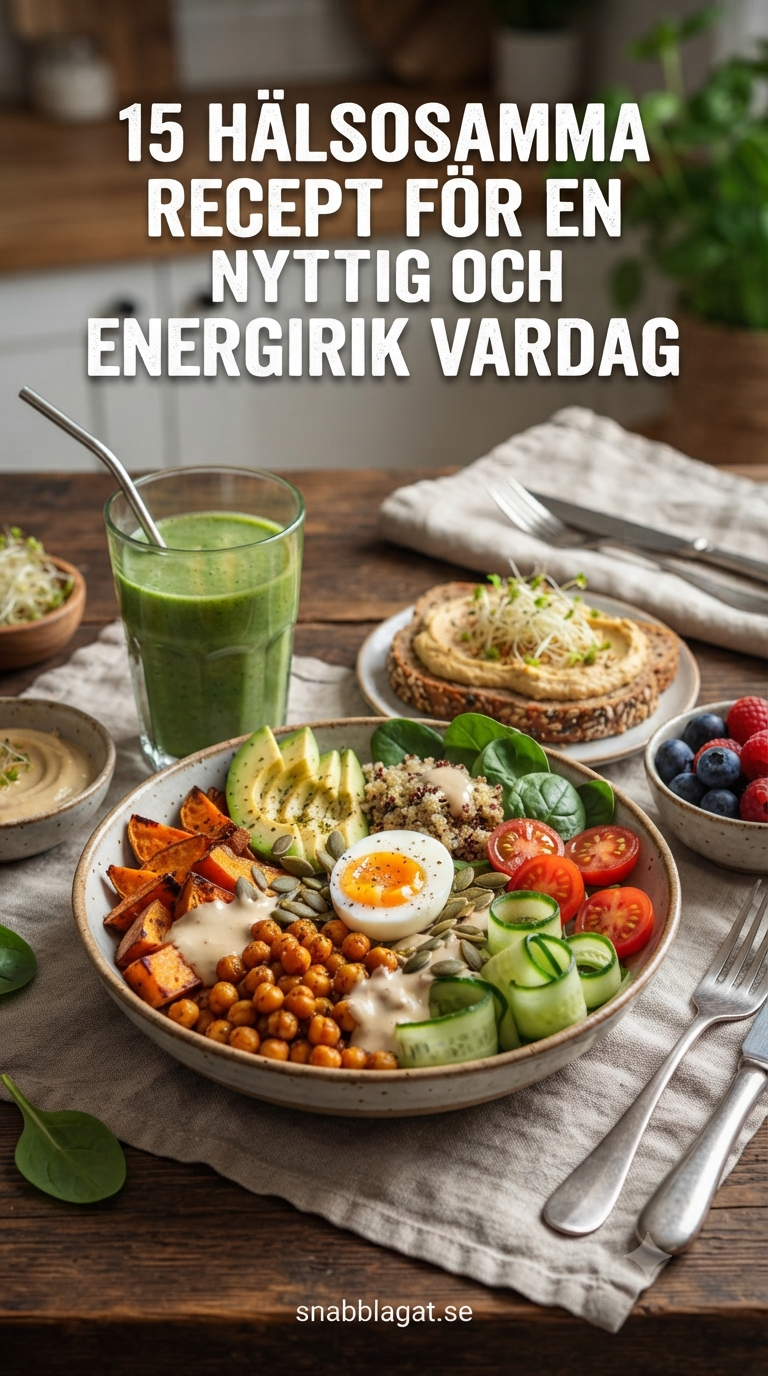 15 Hälsosamma Recept för En Nyttig och Energirik Vardag