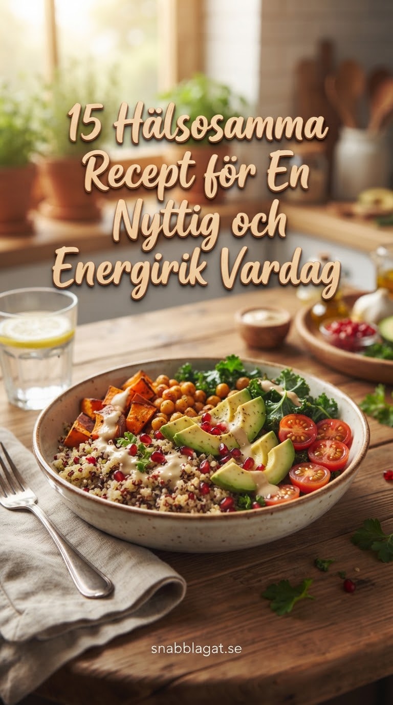 15 Hälsosamma Recept för En Nyttig och Energirik Vardag