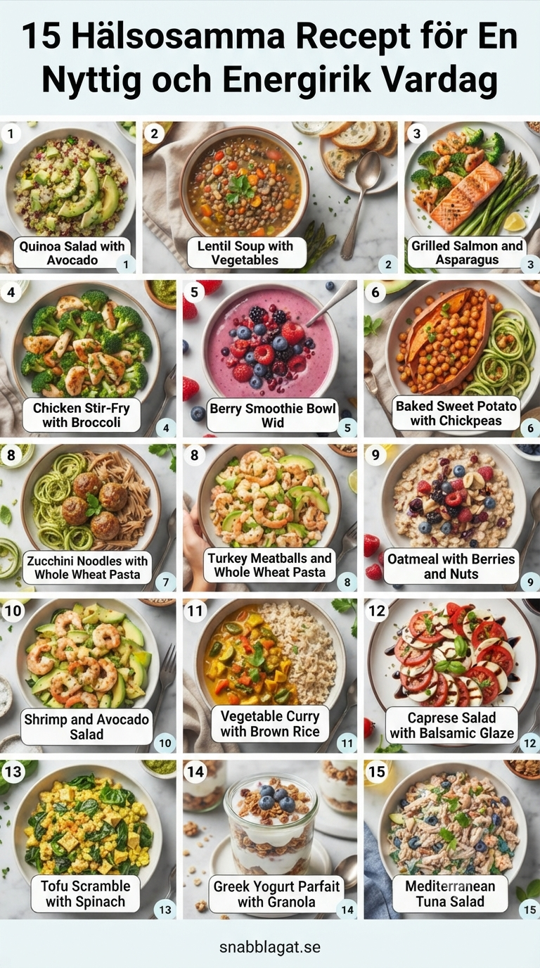 15 Hälsosamma Recept för En Nyttig och Energirik Vardag