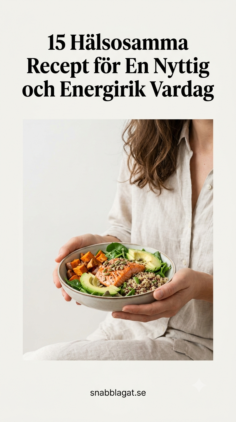 15 Hälsosamma Recept för En Nyttig och Energirik Vardag