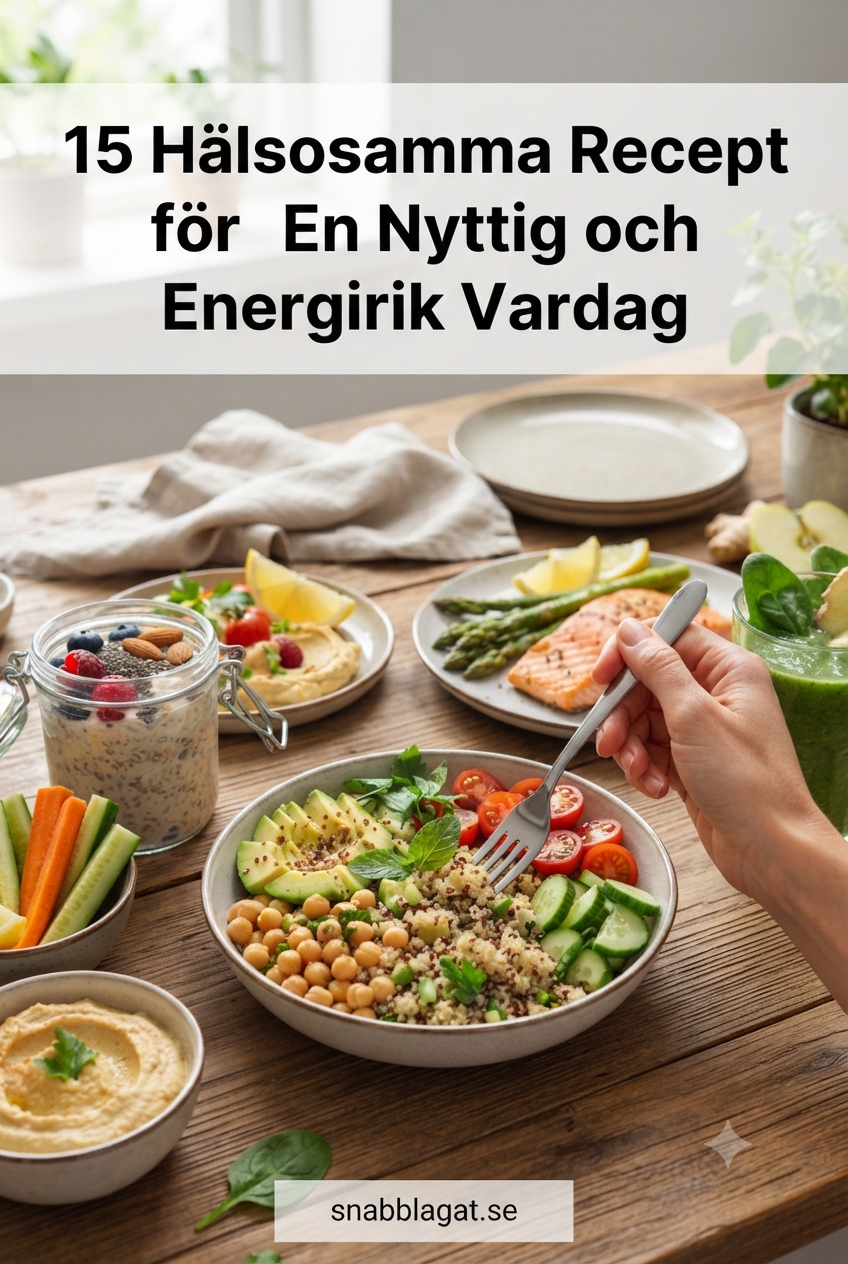 15 Hälsosamma Recept för En Nyttig och Energirik Vardag