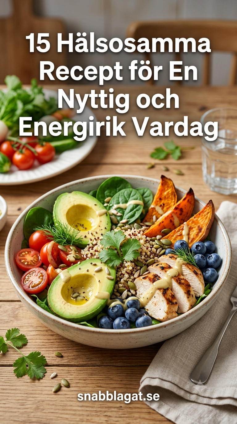 15 Hälsosamma Recept för En Nyttig och Energirik Vardag