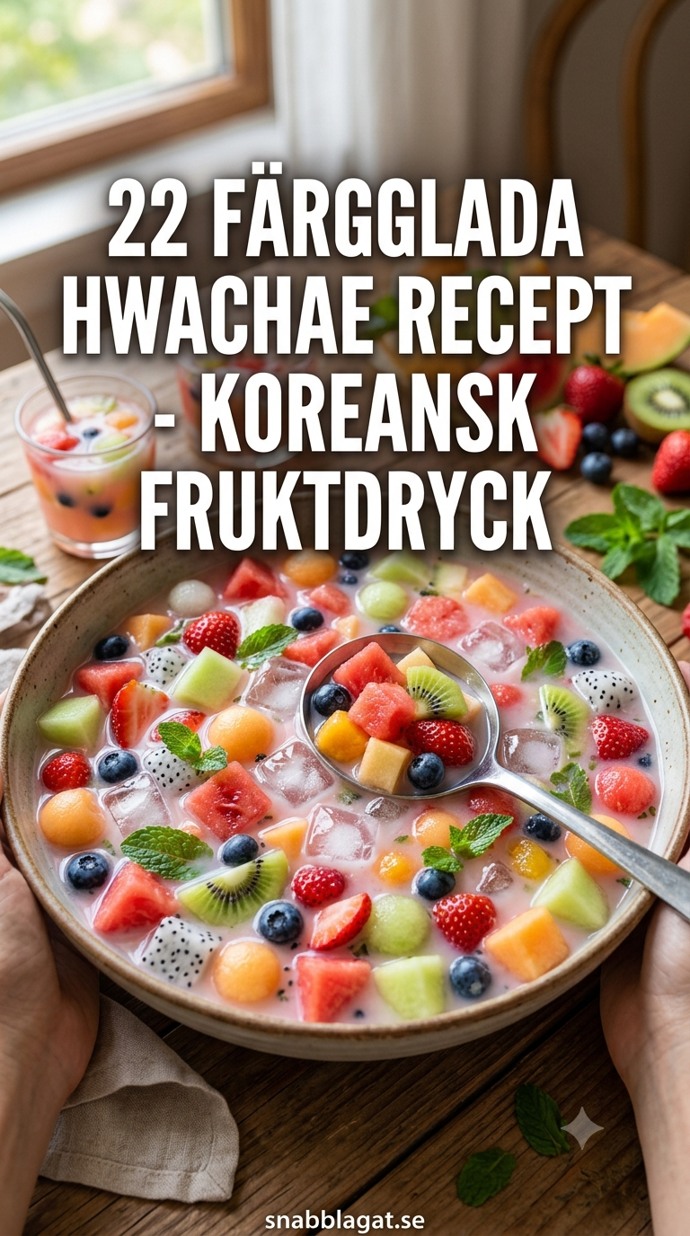 22 Färgglada Hwachae Recept - Koreansk Fruktdryck