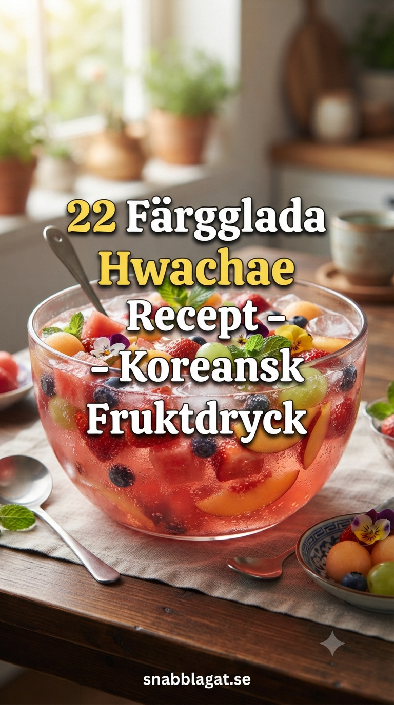 22 Färgglada Hwachae Recept - Koreansk Fruktdryck