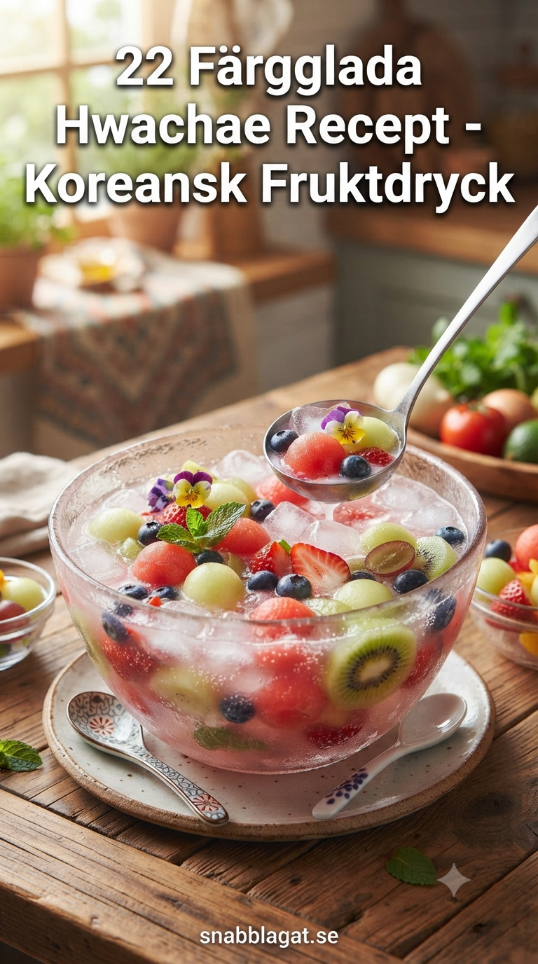 22 Färgglada Hwachae Recept - Koreansk Fruktdryck
