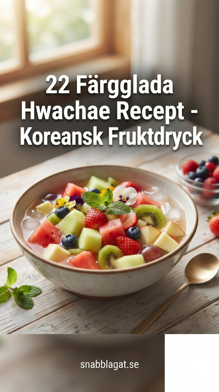 22 Färgglada Hwachae Recept - Koreansk Fruktdryck