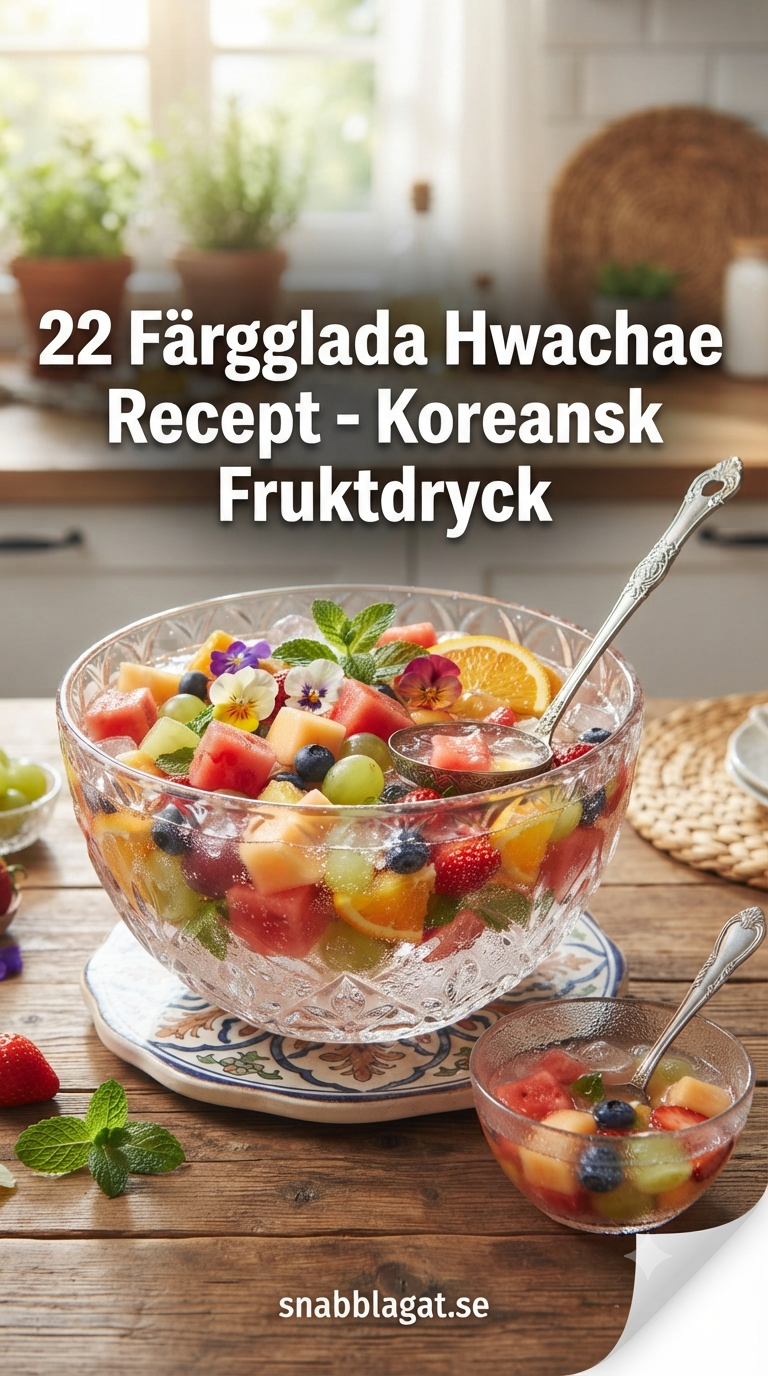 22 Färgglada Hwachae Recept - Koreansk Fruktdryck