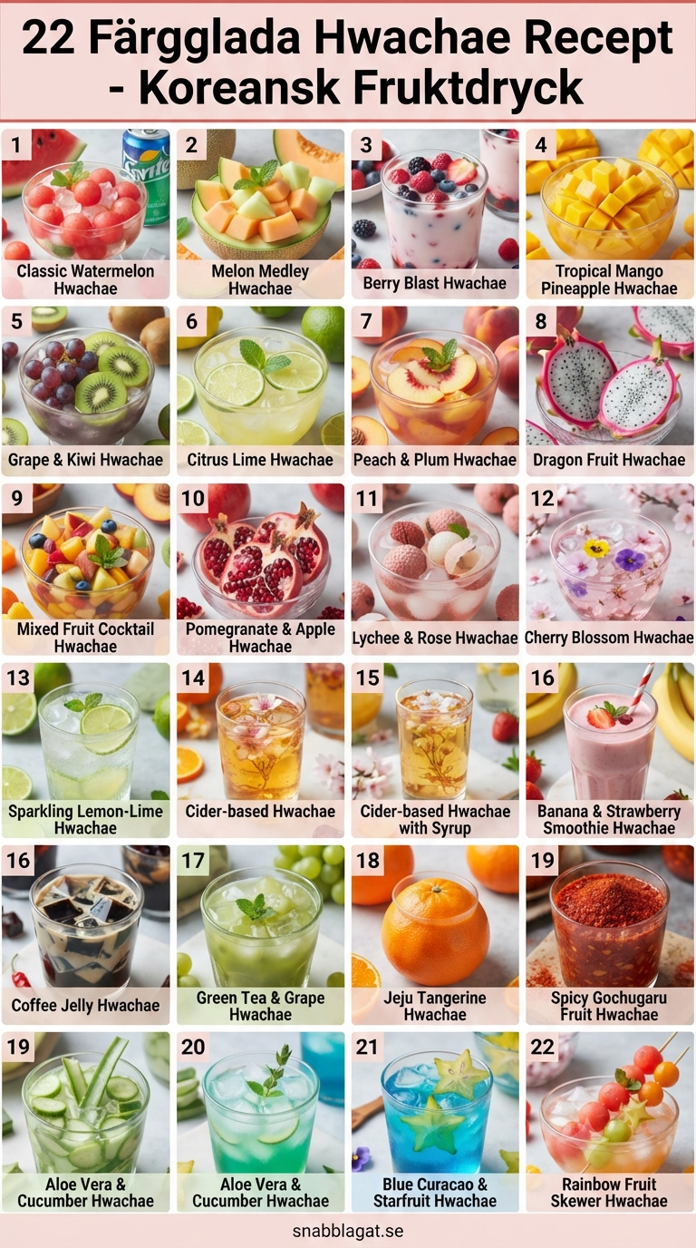 22 Färgglada Hwachae Recept - Koreansk Fruktdryck