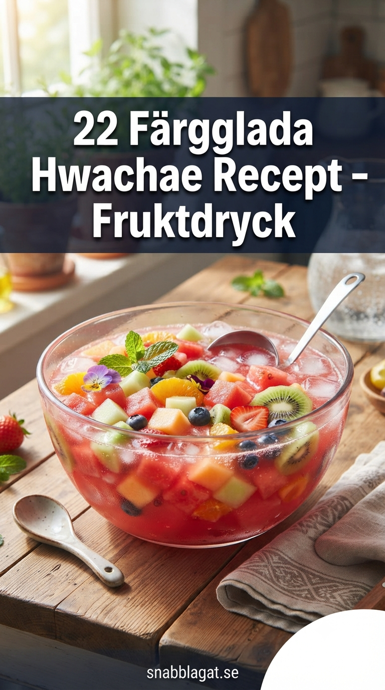 22 Färgglada Hwachae Recept - Koreansk Fruktdryck