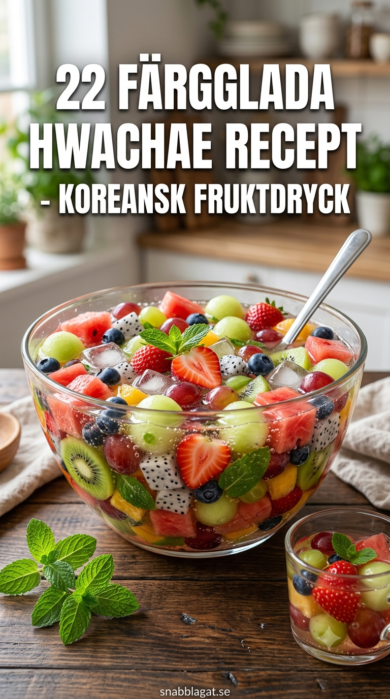 22 Färgglada Hwachae Recept - Koreansk Fruktdryck
