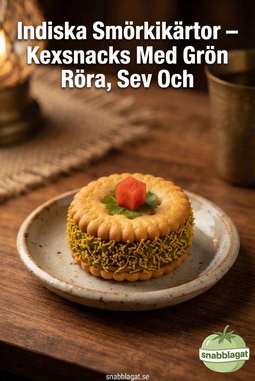 Indiska Smörkikärtor – Kexsnacks Med Grön Röra, Sev Och