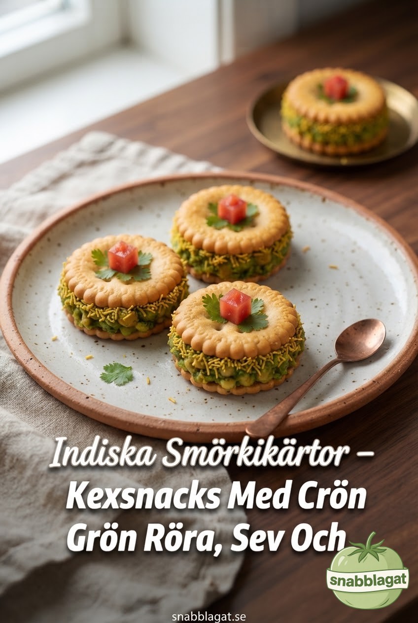 Indiska Smörkikärtor – Kexsnacks Med Grön Röra, Sev Och