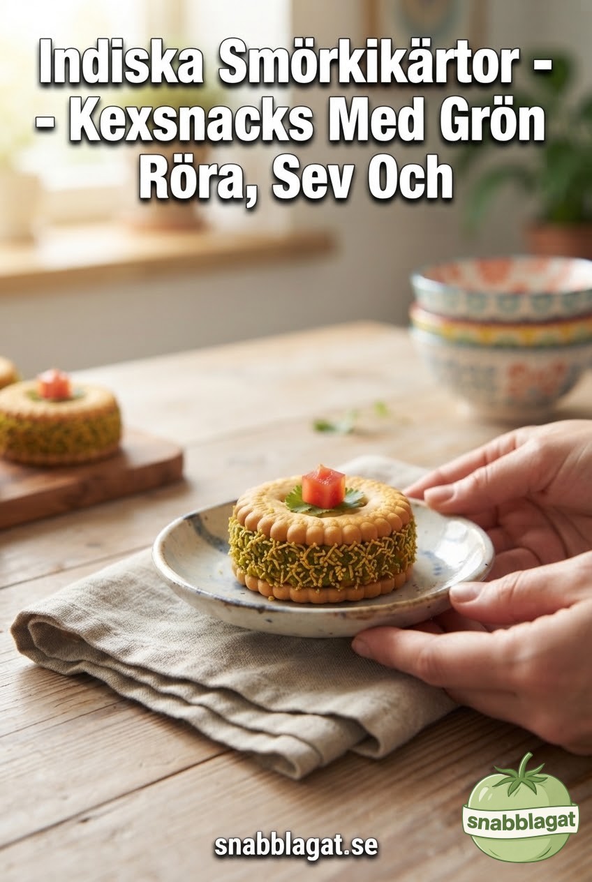 Indiska Smörkikärtor – Kexsnacks Med Grön Röra, Sev Och